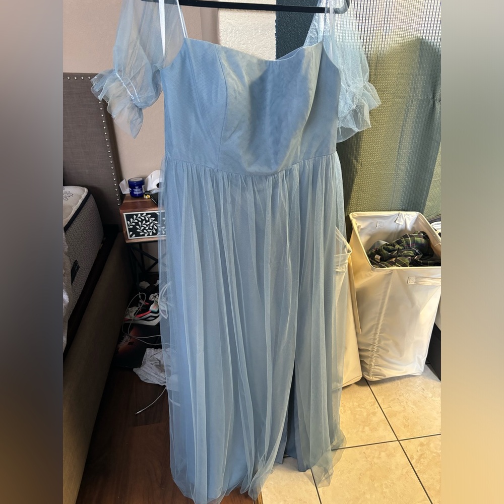 Revelry Maeve bridesmaid dress in french blue